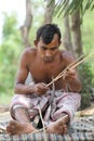 Traditional hand fans are made at Cholmaid in DhakaÃ¢â¬â¢s Bhatara Union after bringing raw materials from Mymensingh.